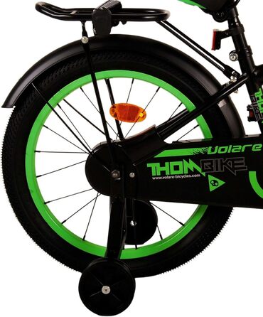 Дитячий велосипед Volare Thombike 18 дюймів для хлопчиків, чорний/зелений