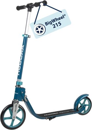 Самокат HUDORA BigWheel 215 алюмінієвий, до 100 кг, складаний, для дітей, підлітків та дорослих