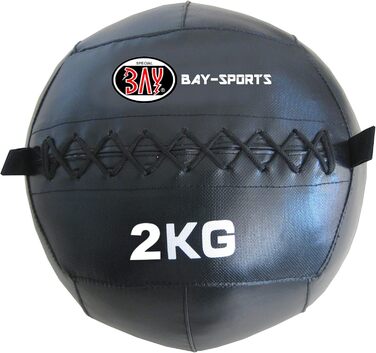 М'яч Wall Ball Cross 2 кг, чорний, PVC, для функціонального тренування та кросфіту