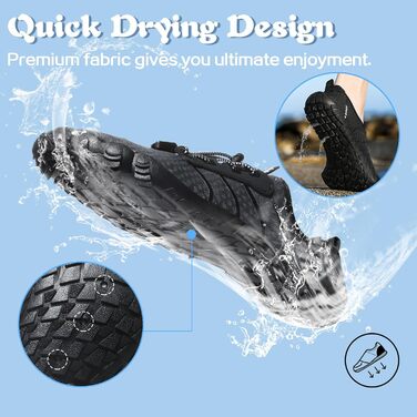 Чоловічі та жіночі аквашузи для плавання та серфінгу. Швидковисихаючі, підошва не слизька. Розмір 46 EU, сірий колір (6906)