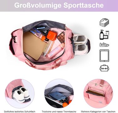 Персоналізована спортивна сумка з ім'ям для жінок та чоловіків, велика водонепроникна сумка для подорожей, фітнесу та йоги з відділенням для взуття та мокрих речей