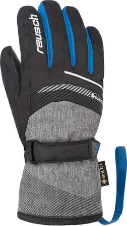 Дитячі гірськолижні рукавички Reusch Gore-TEX, водонепроникні та дихаючі, чорний/синій, розмір 6.5