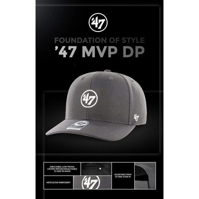 Кепка бейсболка 47 MLB Detroit Tigers Cold Zone MVP DP, унісекс, темно-синій