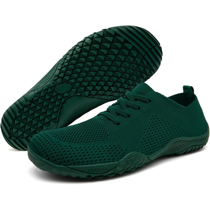 Жіночі кросівки Barfuss: легкі дихаючі сліпони для дому та занять спортом (42 EU, темно-зелені)