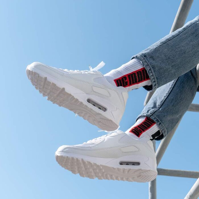 Кросівки для бігу Hitmars для чоловіків та жінок. З шнурівкою, повітряна подушка, антиковзаючі, комфортні, легкі, для бігу по вулицях. Розміри EU36-EU47 (41 EU).