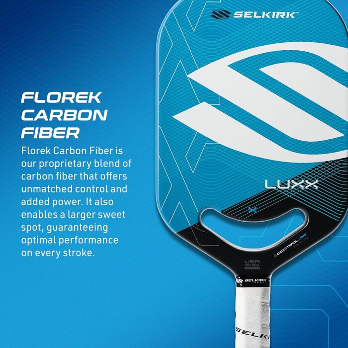 Падл для піклболу Selkirk LUXX Control, вуглецеве волокно, поліпропіленовий X7-ядро, для максимальної потужності та контролю