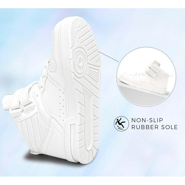 Жіночі баскетбольні черевики Lucky Step з клямкою - стильні кросівки з екошкіри, розмір 39 EU, білі