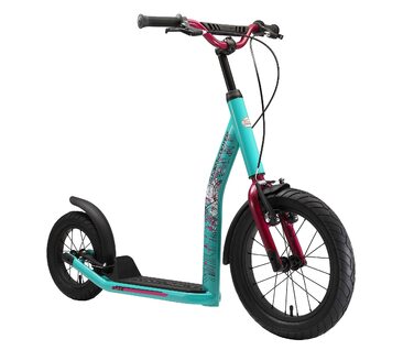 Самокат дитячий STAR SCOOTER City Kick Scooter 16 дюймів, з повітряними колесами, регульована висота, м'ятний колір