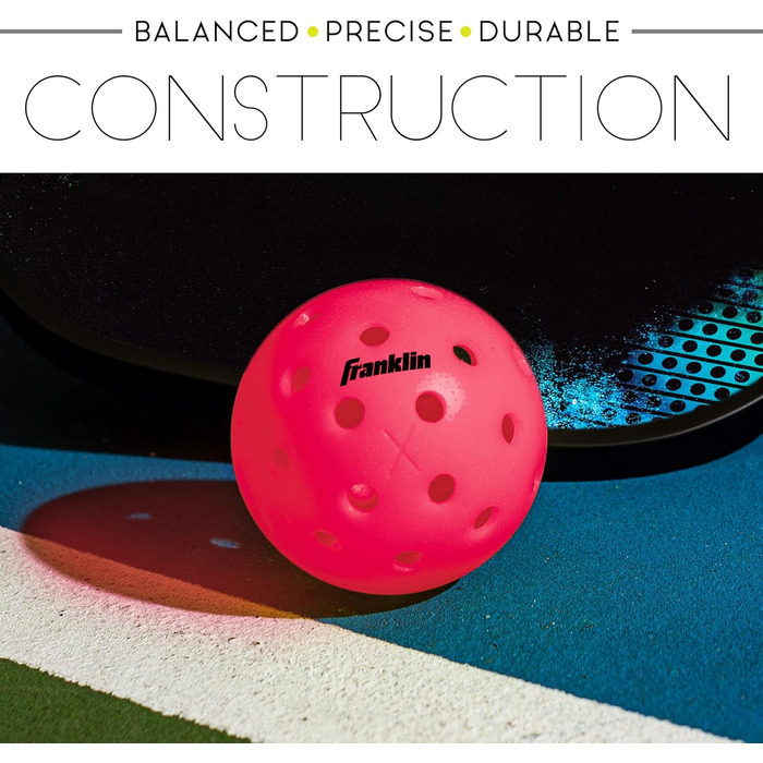 М'ячики для піклболу Franklin Sports X-40 Outdoor - Офіційні м'ячики US Open, схвалені USAPA (12 шт.)