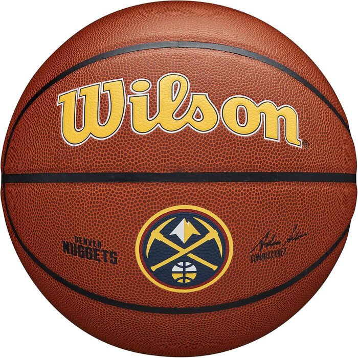 Баскетбольний м'яч Wilson NBA Denver Nuggets, розмір 7 (29.5''), для зали та вулиці
