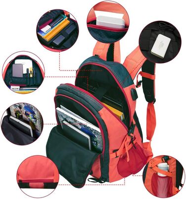 Рюкзак Monzana 35л, водонепроникний, легкий, з USB, для туризму, подорожей та міста