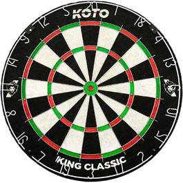 Дартс-мішень KOTO King Classic, турнірна, африканський сизаль, дротова Slim Wire, безскобкова