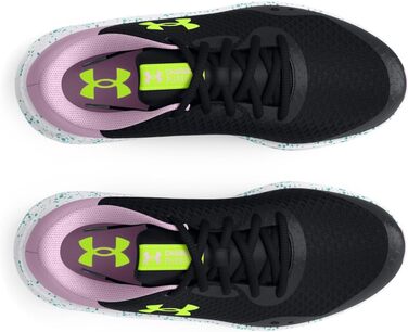 Дитячі кросівки Under Armour Charged Pursuit 3 для бігу (4.5 Big Kid, чорний/фіолетовий/жовтий)