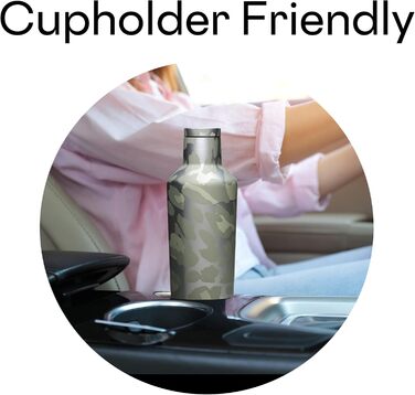 Термобутилка Corkcicle Canteen 473 мл, нержавіюча сталь, тришарова ізоляція, сніжний леопард