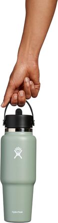 Термос-гідрофляга Hydro Flask 946 мл з широкою шийкою, соломинкою Flex, вакуумною ізоляцією TempShield, з нержавіючої сталі, BPA-free, колір Agave