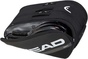 Сумка для падел-тенісу HEAD Tour Padel Bag L, чорний/білий