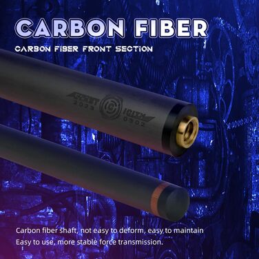 Little Monster Karbonfaser Break & Jump Queue (3 частини), 553 г, 12.9 мм, з чохлом, синій, темно-синій