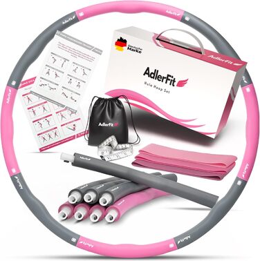 Hula Hoop AdlerFit для дорослих та дітей: фітнес-обруч для схуднення, 1,2 кг, діаметр до 100 см