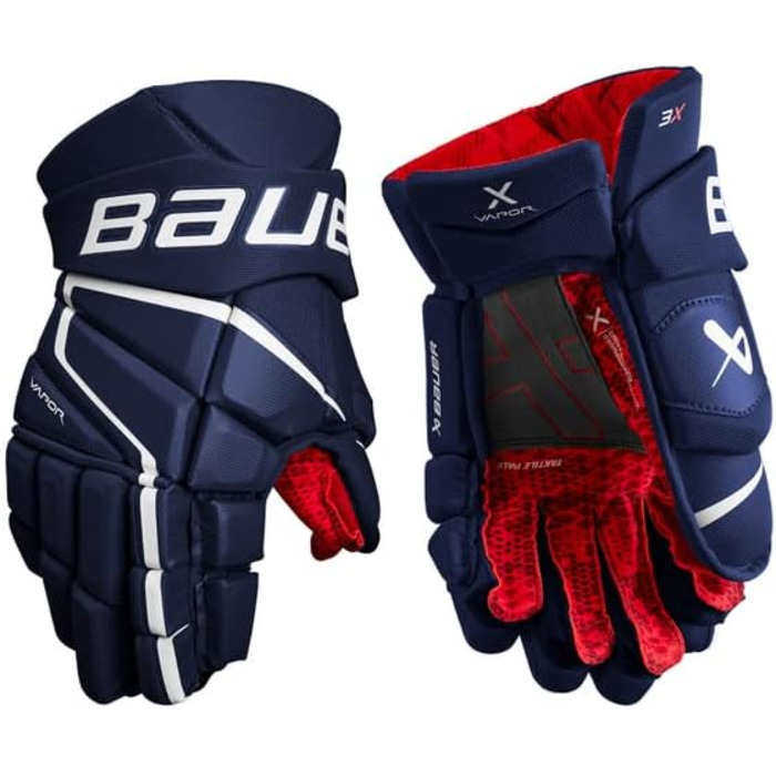 Хокейні рукавички Bauer Vapor 3X 13'' чорні/білі для підлітків