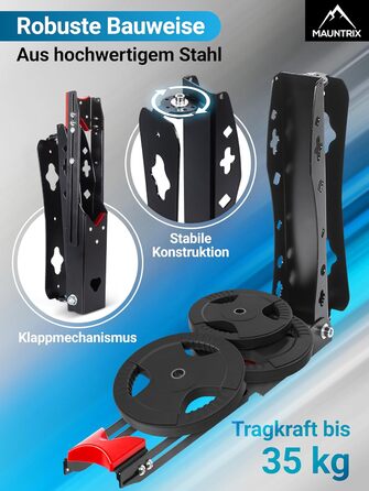 Настінна підставка для велосипеда Mauntrix | 16-29 дюймів | Сталева, до 35 кг | Економія місця | З монтажним комплектом