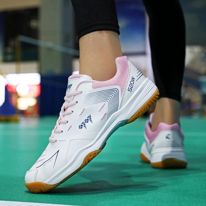 Унісекс тенісні кросівки: легкі, дихаючі, для залу та вулиці (білий рожевий, 40 EU)