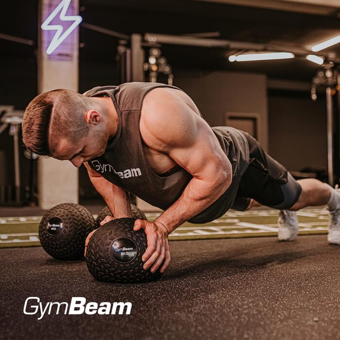 М'яч для тренувань GymBeam Slam Ball 6 кг - медичний м'яч для силових та кардіотренувань, ідеальний для домашніх тренувань, міцний PVC з неслизькою поверхнею