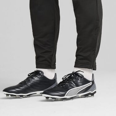Футбольне взуття PUMA King Pro Fg/Ag, 45 EU, чорний/білий/темно-сірий