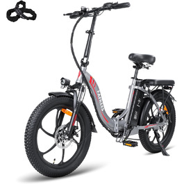 Електровелосипед Fafrees F20 Fatbike 36В 16А·год, складаний, 250Вт, акумулятор знімний, 20 дюймів, для міста, до 25 км/год, для жінок і чоловіків