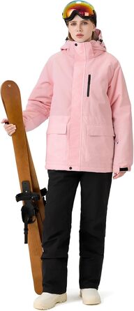 Жіночий комплект гірськолижний HOTIAN: куртка та штани, водонепроникний, вітронепроникний, теплий, для сноубордингу та гірськолижного спорту, M, DBK+BK