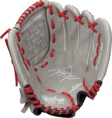 Рукавичка бейсбольна Rawlings Sure Catch Mike Trout Signature для підлітків 28 см, правий кидок, з сіткою