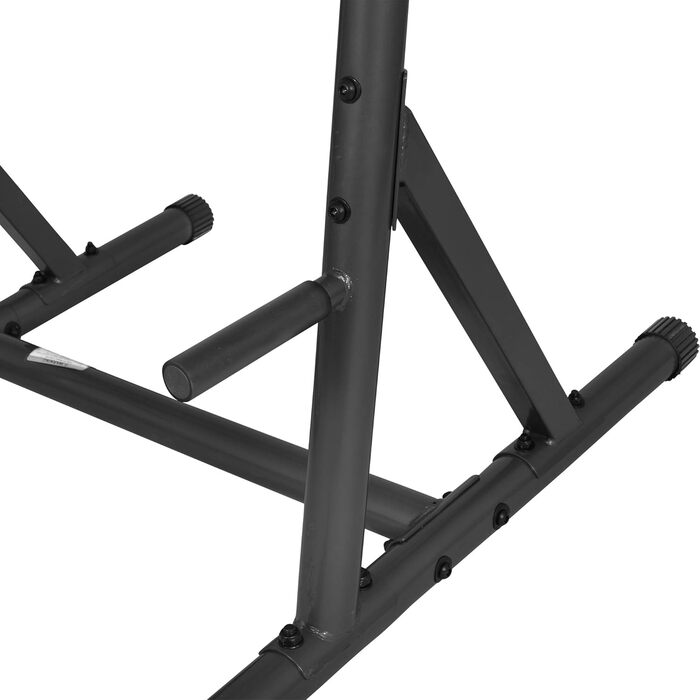 Power Tower GORILLA SPORTS® - Багатофункціональний турнік з брусами для віджимань, підлокітниками та спинкою, до 115 кг, чорний