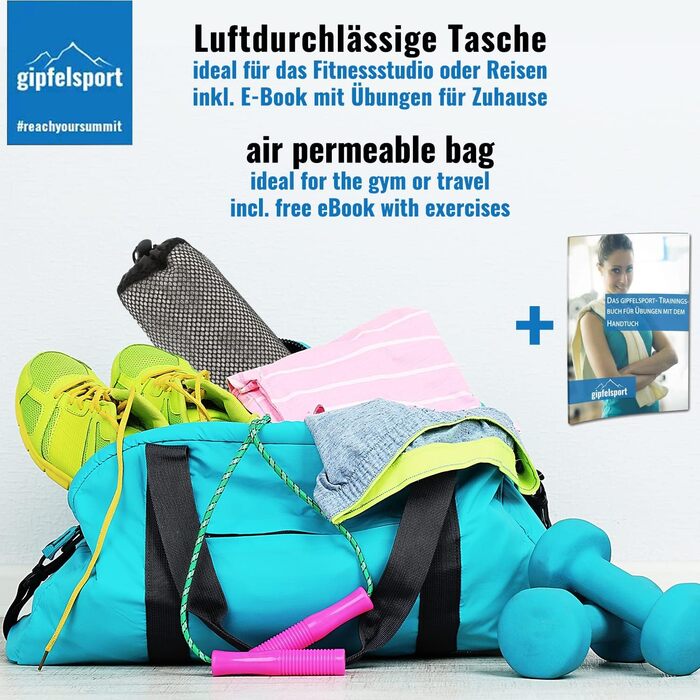 Набір мікрофібрових рушників Gipfelsport – для сауни, фітнесу, спорту та пляжу | 8 розмірів, 13 кольорів (світло-сірий, 4: L(140x70))