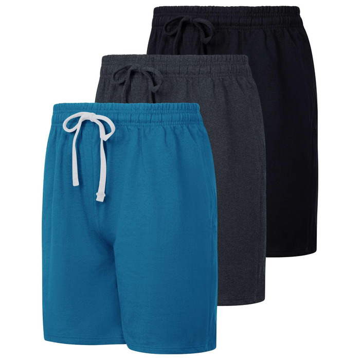 Чоловічі шорти-світшот Real Essentials 3 шт. з бавовни, 22.9 см, French Terry, вільні домашні шорти з кишенями (доступні розміри Big & Tall) Атлетичний повсякденний комплект 4