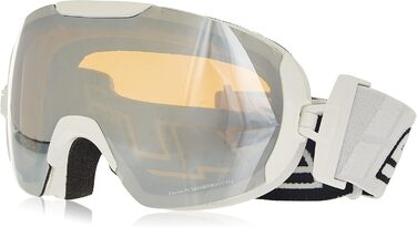 Гірськолижна маска Salice 604 Unisex, біло-чорна, дзеркальні лінзи