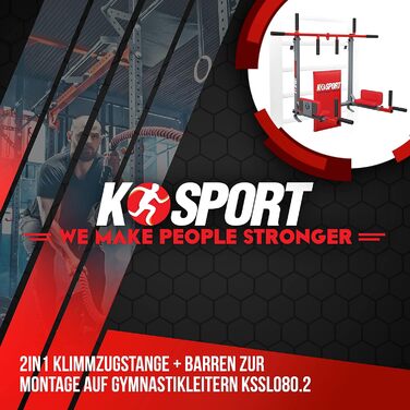 Турнік і станція для віджимань K-Sport для шведської стінки, силова станція з турніком і брусами, універсальний тренажер для підтягувань і віджимань, включає E-Book