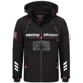 Чоловіча куртка-вітровка Geographical Norway Softshell на осінь-зиму, водонепроникна спортивна куртка, чорна, розмір M