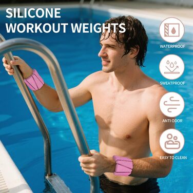 Набір кишенькових вагів KOOOGEAR 2 шт. (0,5 кг * 2) для фітнесу, бігу, гімнастики, чорний та рожевий