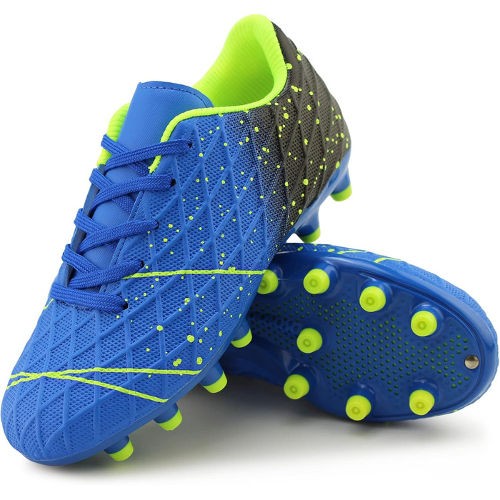 Дитячі футбольні бутси Hawkwell для твердого поля, чорно-зелені (30 EU, синьо-зелені)