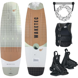 Waketec Wakeboard Комплект для вейкбордингу: дошка, креплення, трос, жилет, початковий набір, 139 см, S/M
