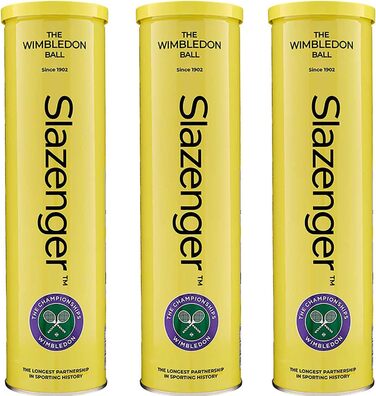 Тенісні м'ячі Slazenger WIMBLEDON 12 шт. у металевій банці