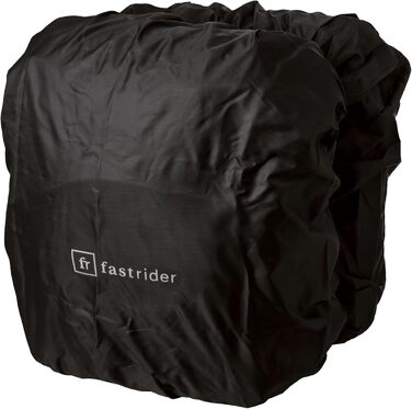 Велосумка FastRider Unibag Traffic для багажника, 28 л подвійна та 14 л одинарна, водовідштовхувальна, світловідбивна, 100% перероблений поліестер, чорна/хакі