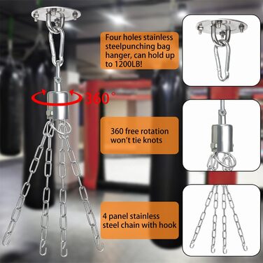 Боксерський мішок Mamxwaga з брезенту для дорослих, 122 см, міцний боксерський мішок з рукавичками 340 г для кікбоксингу, муай-тай, максимальне навантаження 81,6 кг (порожній)