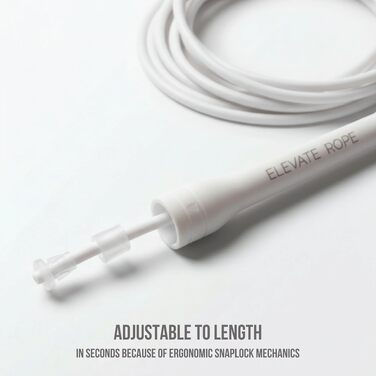 Стрибальний скакалка для дорослих Elevate Speed Rope, 5 мм, регульована довжина 3 м, чорно-біла