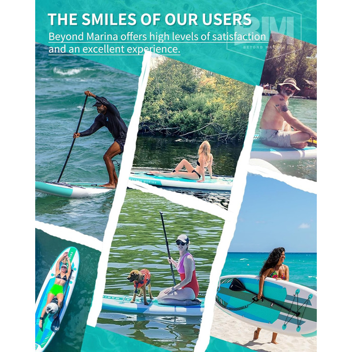 Надувна SUP-дошка BEYOND MARINA 320×81×15 см з веслом, сидінням, рюкзаком, насосом для сап-серфінгу та водного спорту