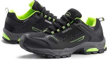 Туфлі для хайкінгу чоловічі та жіночі, водонепроникні, легкі, трекінгові, туристичні, дихаючі, для активного відпочинку, 38-46 EU (43 EU, Чорний/Зелений)