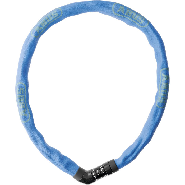 Ланцюговий замок ABUS Steel-O-Chain 4804C зі спеціальної сталі, кодовий, рівень безпеки 3 (синій, 75 см)
