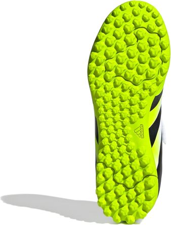 Дитячі футбольні бутси adidas Predator Club Hook-and-Loop для гри на траві, розмір 28 EU, білий/чорний/лимонний, унісекс