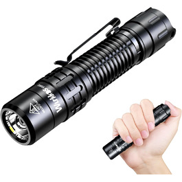 Wurkkos TD02 LED тактичний ліхтарик: 2000 люмен, USB-C зарядка, IP68 водонепроникність, 6 режимів, компактний для активностей на відкритому повітрі та в приміщенні