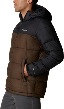 Куртка Columbia Pike Lake Hooded чоловіча, оливково-чорна, XL - тепла степлена куртка з капюшоном
