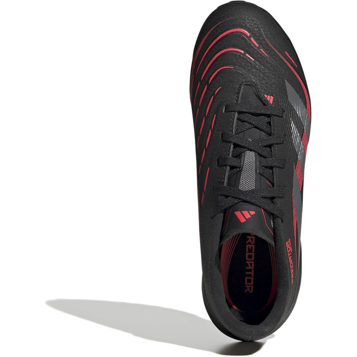 Дитячі футбольні бутси adidas Predator League Turf, чорно-сіро-червоні